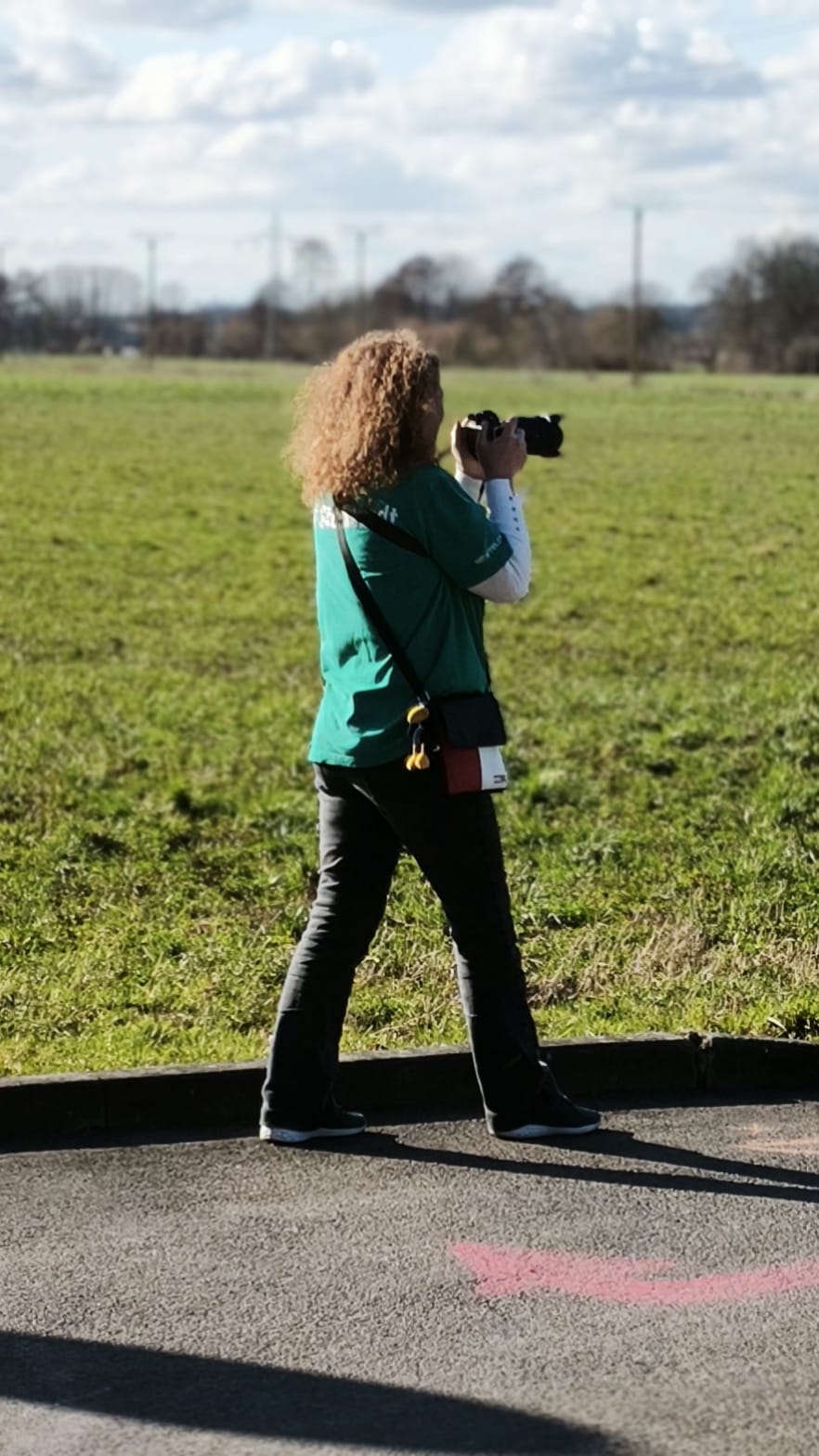 Fotografin fotografiert Läufer beim Spendenlauf SV Stockstadt